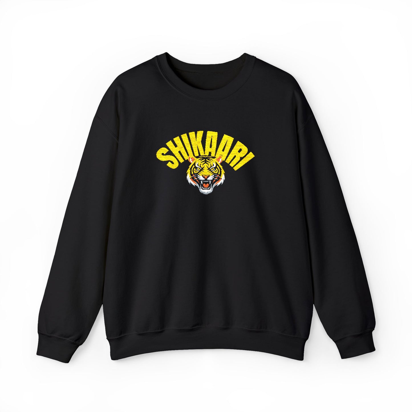 Shikaari Wild Spirit Unisex Crewneck Sweatshirt, Cozy Vintage Style Apparel, Perfect Gift for Animal Lovers, Casual Everyday Wear, Trendy Streetwear