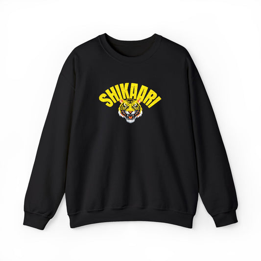 Shikaari Wild Spirit Unisex Crewneck Sweatshirt, Cozy Vintage Style Apparel, Perfect Gift for Animal Lovers, Casual Everyday Wear, Trendy Streetwear
